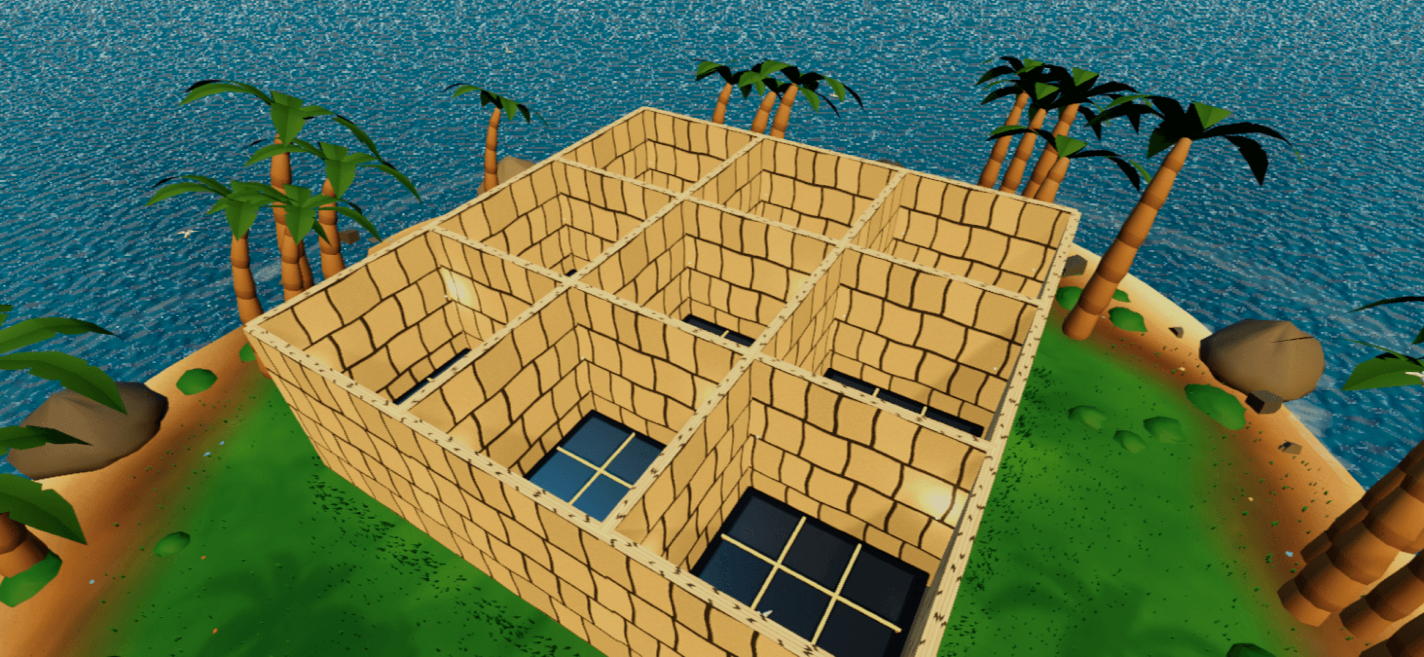 Island Arena with room 9 outlined as your starting room